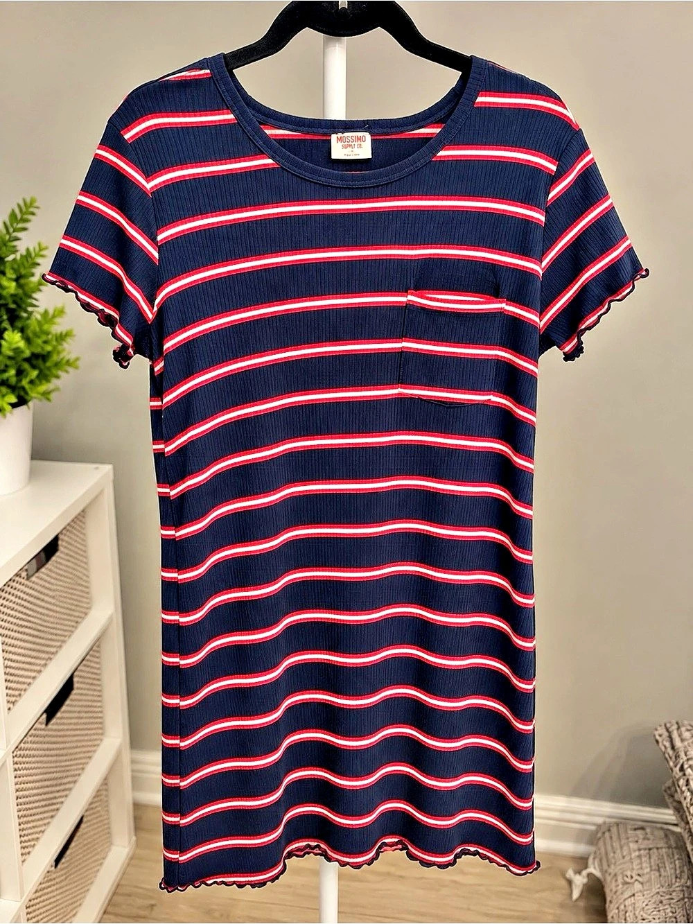 Mossimo Supply Co. Striped Mini Dress in Blue & Red